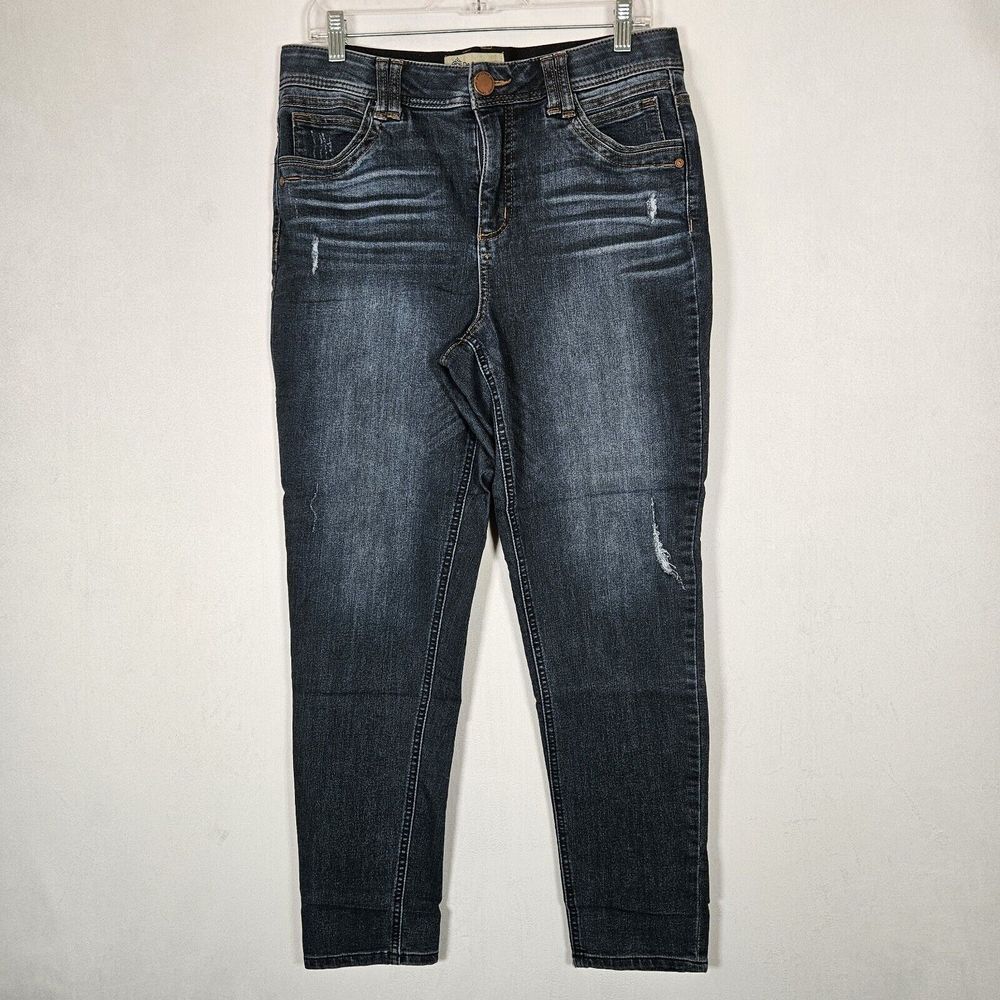 Democracy Ab Technology Jeans Womens 10 (32x27) Blue High Rise Elastic‎ Distress